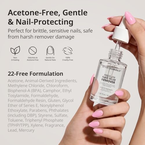 BTArtboxnails Acetone-Free Nail Glue Remover Serum, 30ml