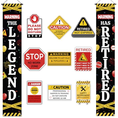 Retirement Party Decorations Kit - Funny Banners & Door Covers