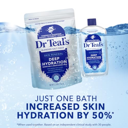 Dr Teal’s Deep Hydration Salt & Foaming Bath Set - Skin Renewal & Moisturizing