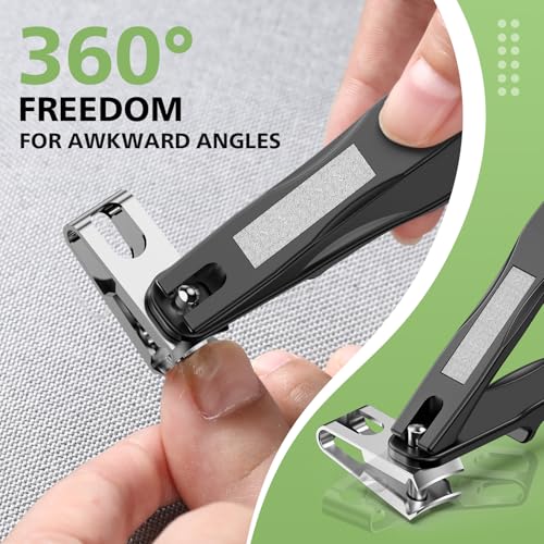 Baluca Heavy Duty Toenail Clippers for Thick Nails with 360° Rotating Head