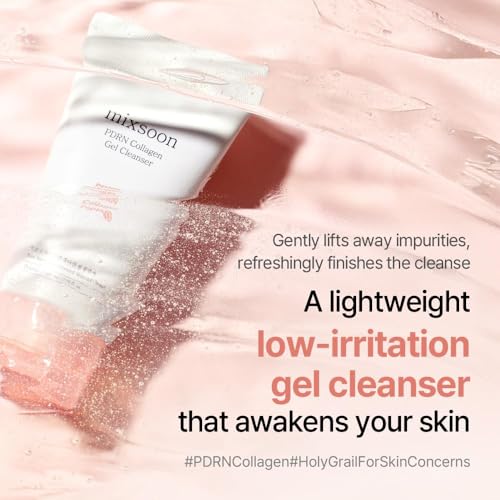 mixsoon PDRN Collagen Gel Cleanser - Lightweight Deep Pore Cleanser for All Skin Types, 100ml