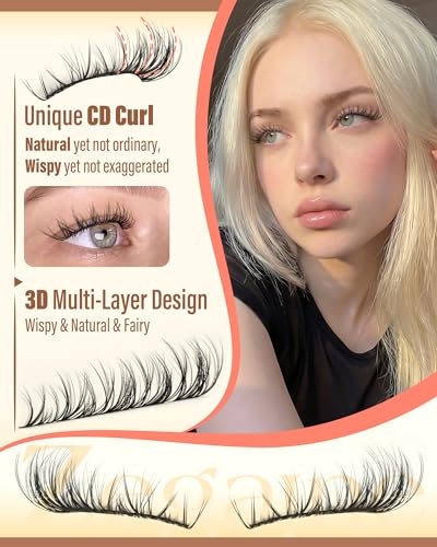 Zegaine Spider Lash Clusters - Natural Wispy Eyelash Extensions 10-16mm