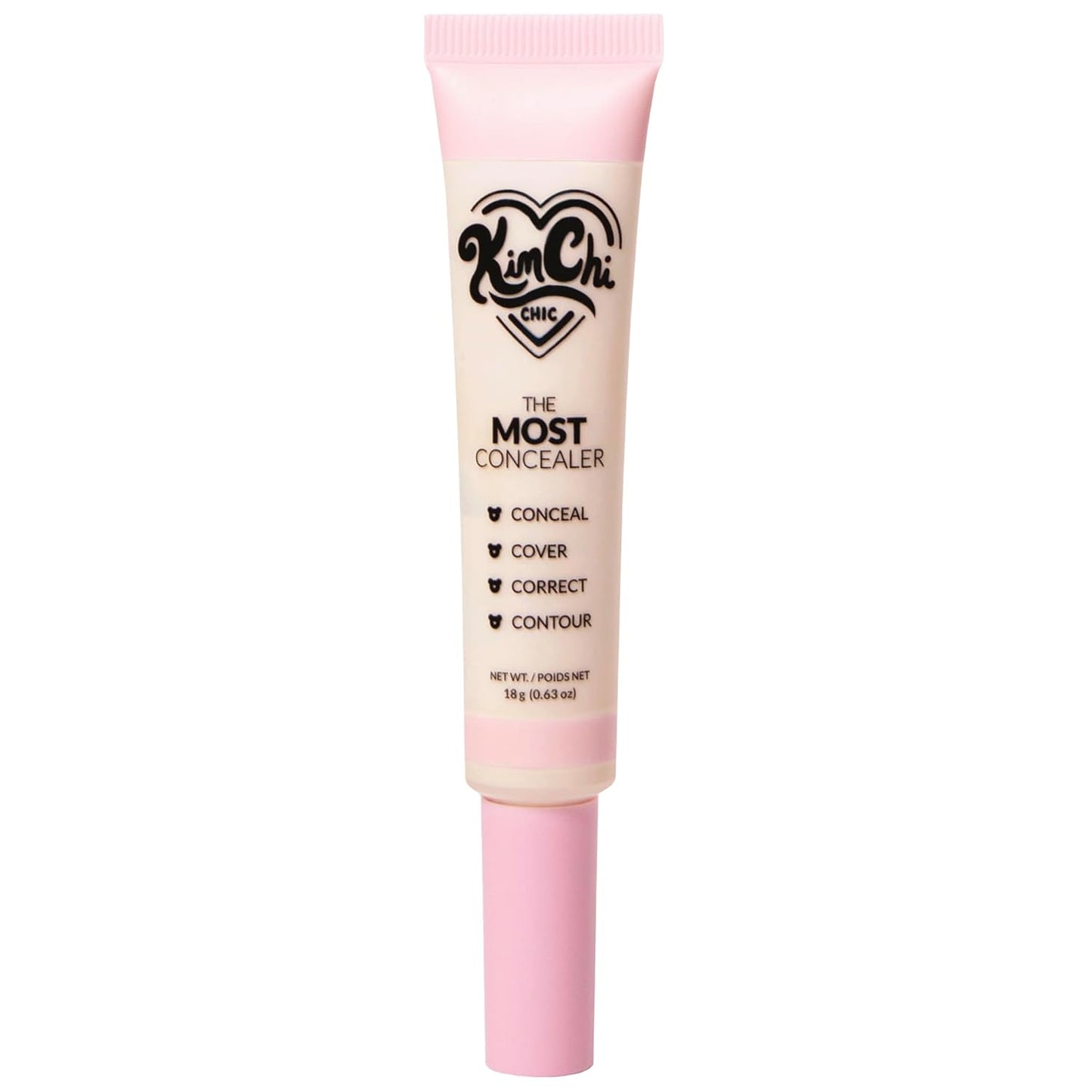 KimChiChic Concealer - Full Coverage Water Resistant Multi-Use Formula | Matte Satin Finish | 0.63 oz, 01-Ivory