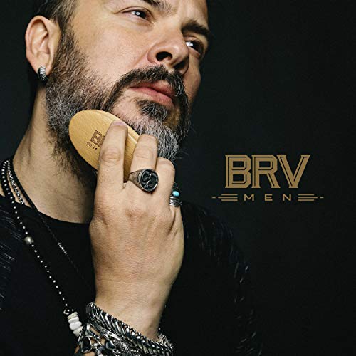 BRV MEN Beard Brush with First-Cut Boar Bristles and Beechwood Handle