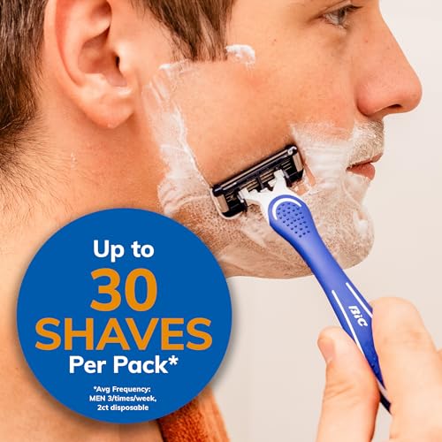 BIC EasyRinse Men's Disposable Razors 1 Count Anti-Clogging 4-Blade Shaving