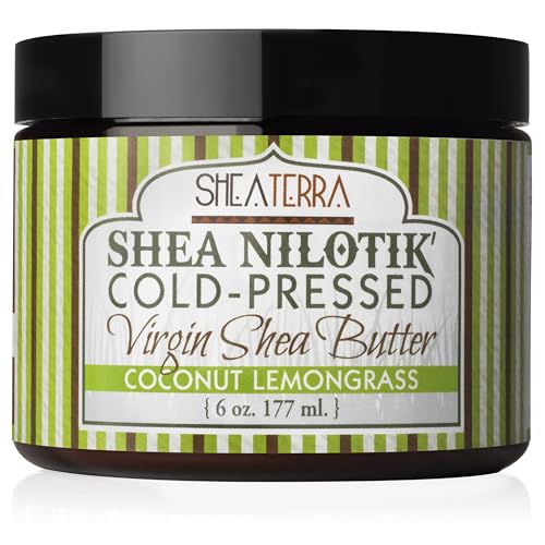 Cold-Pressed Virgin Shea Butter with Coconut Lemongrass - Moisturizer for Skin, Nails & Hair