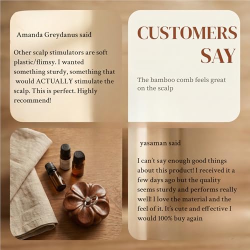 Sanlusan Bamboo Scalp Massage Brush - Eco-Friendly Detangling Hair Comb