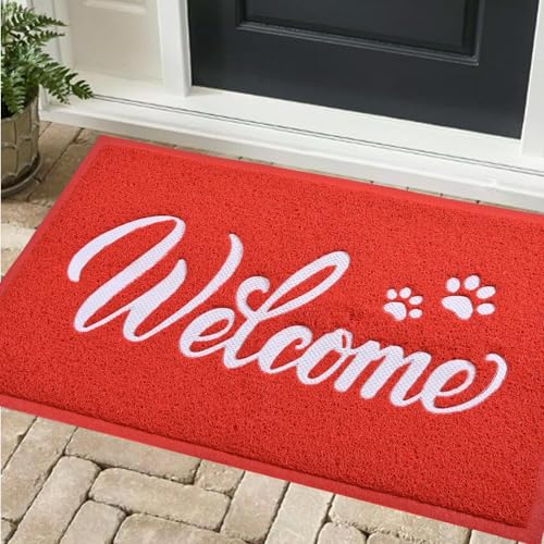 T.HENV Waterproof Christmas Door Mat - All-Season 32x20 Low Profile Entrance Mat