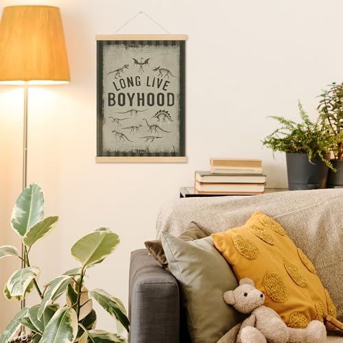 MOTERMATE Dinosaur Wall Art Poster for Boys - 12x16 In Canvas Decor