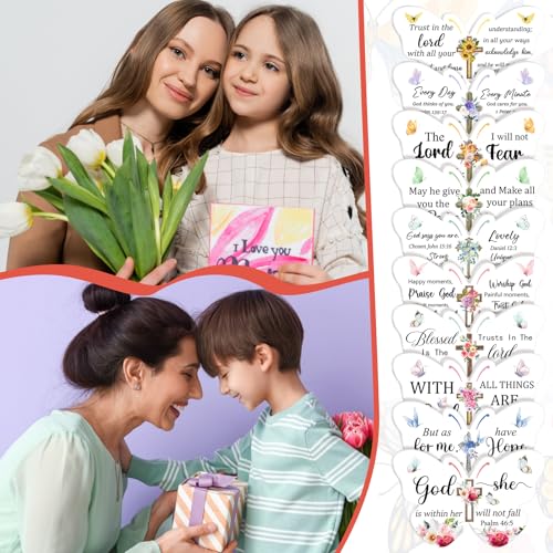 Lothee Butterfly Religious Nail File Set - 80 Pcs Mini Emery Boards with Bible Verse & Butterfly Design