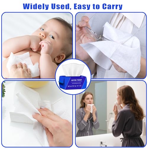 Ultra Thick Disposable Face Towels | 100 Count Lint-Free & Biodegradable