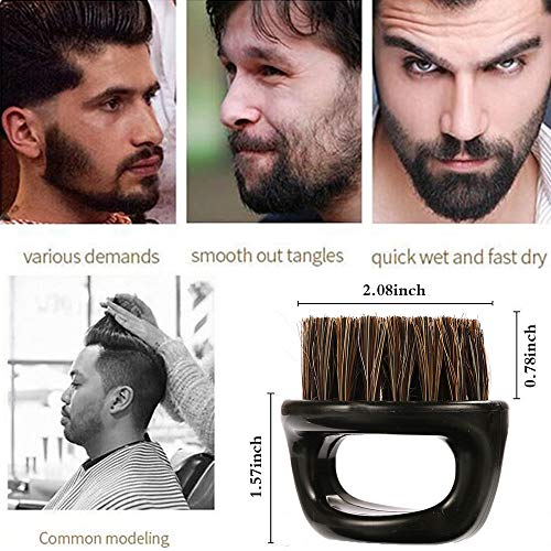Borogo 2-Pack Beard Brush for Men - Soft Boar Bristle Grooming Tool