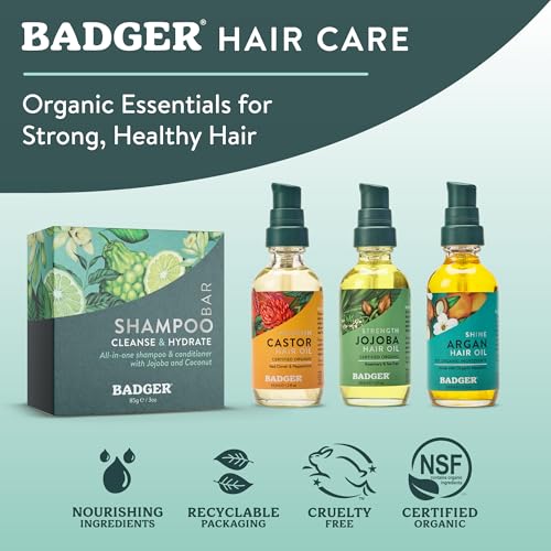 Badger Jojoba & Baobab Vegan Conditioning Shampoo Bar - 3 oz