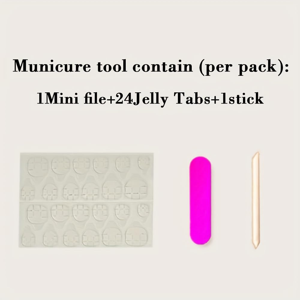 Square French Press on Nails, Acrylic Short Medium Press on Nails White Edge Pink Fake Nails with Gold Rhinestones, Glue on Nails Reusable False Nails for Women