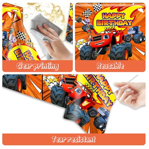 2-Pack Blaze and the Monster Cartoon Tablecloths for Parties