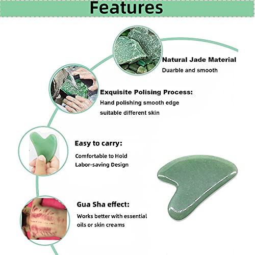 TOP SEWING Jade Gua Sha Facial & Body Massage Tool P - Natural Jade Stone