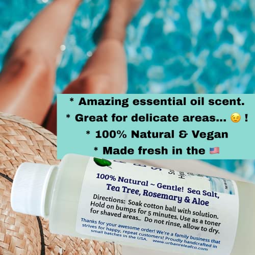 Urban ReLeaf Razor Bump Solution 4oz - Natural Soothing Acne & Ingrown Hair Toner