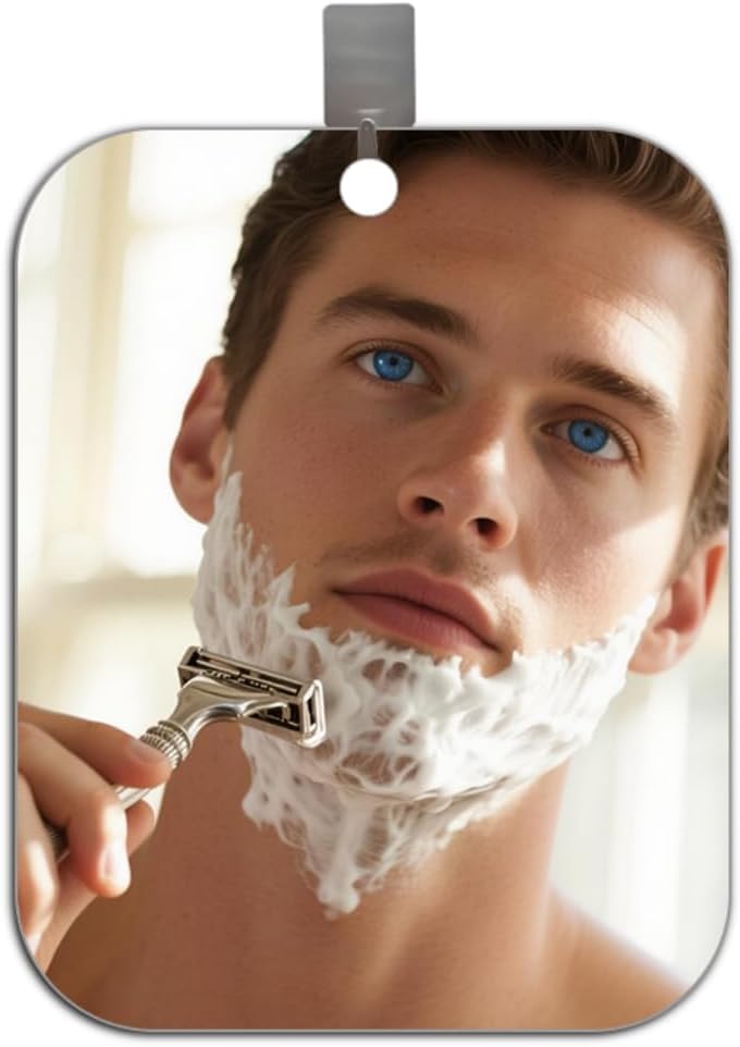 Fogless Shower Mirror for Shaving - Anti-Fog Design | 7"x5.1" Portable Handheld Travel Makeup Mirror
