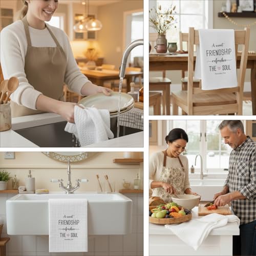 Christian Kitchen Towels for Women - Friendship Gifts, 16x23.5in