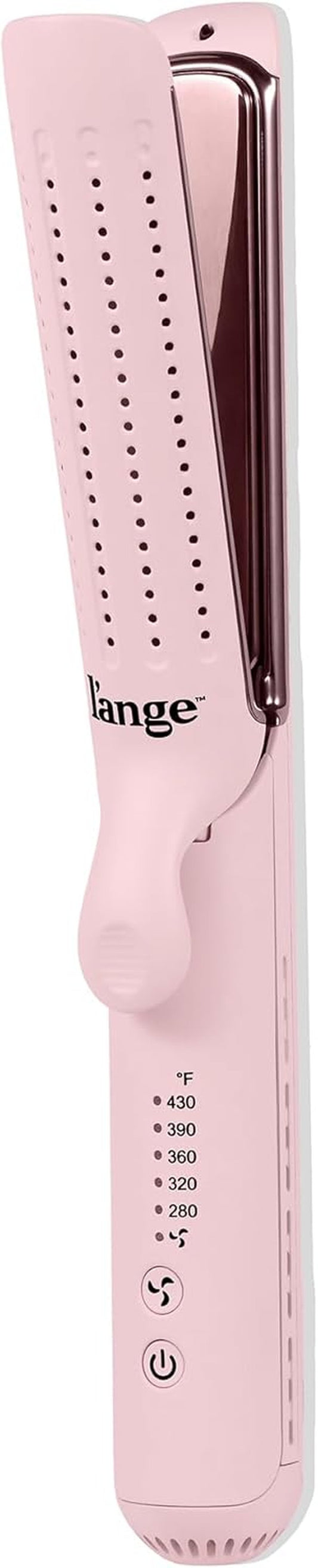 L'ANGE HAIR 2-in-1 Titanium Styler - 360° Airflow Flat Iron & Curling Iron | 1” Wide Plates in Blush