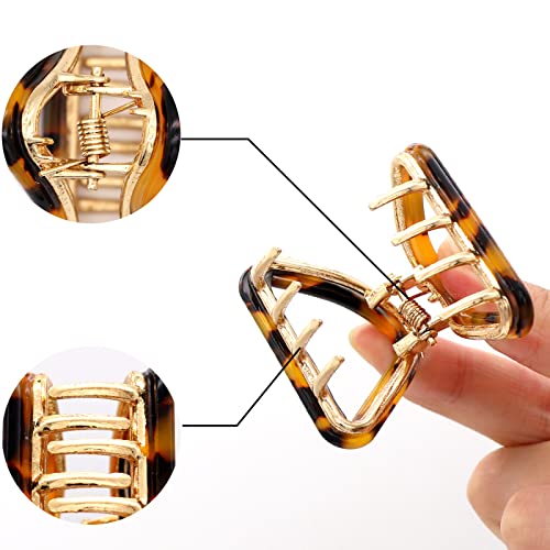 Cobahom 5-Pack Small Hollow Triangle Claw Clips - Non-Slip Hair Jaw Clips