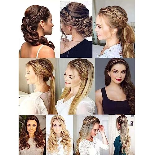 Black Braided Headband - Handmade Wide Braid Hair Hoop for Women