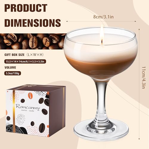 Espresso Martini Candle - Scented Soy Wax Coffee Candle Gift