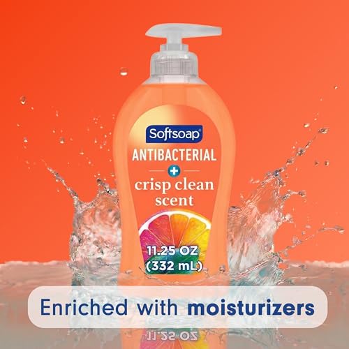 Softsoap Antibacterial Liquid Hand Soap, Crisp Clean, 11.25 fl oz (Pack of 6)