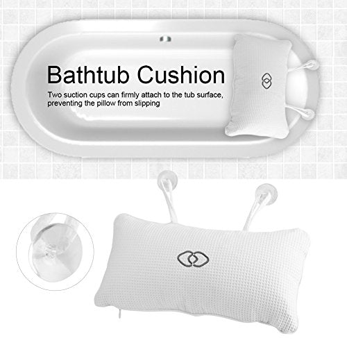 Inflatable Bath Pillow with Suction Cups for Head and Neck Support