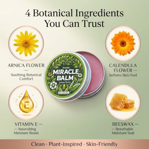 Senzioné Miracle Balm - Natural Soothing Cream for Body, Back and Hands