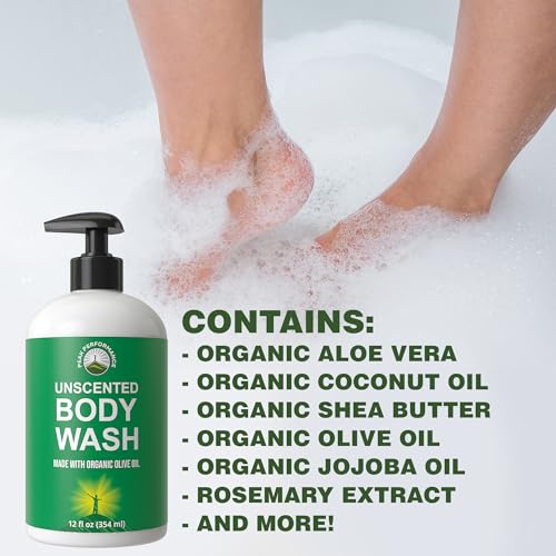 Organic Unscented Body Wash for Sensitive Skin - Vegan & Chemical-Free