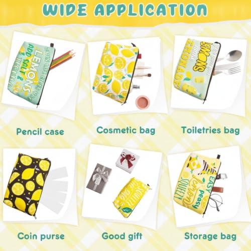 Reginary Lemon Style 6-Piece Waterproof Makeup & Cosmetic Bags Travel Organizer