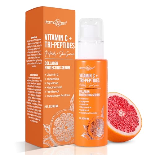 DERMAXGEN Vitamin C + Tri-Peptide Serum for Radiant Skin - 2 fl oz