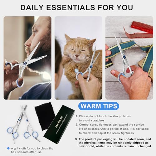 6.5in Stainless Steel Hair Cutting Scissors Set - Ergonomic & Sharp