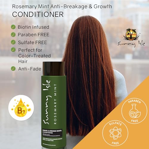 Rosemary Mint Shampoo & Conditioner Set - Anti-Breakage Growth Formula with Biotin & Jamaican Black Castor Oil | 2 x 12oz