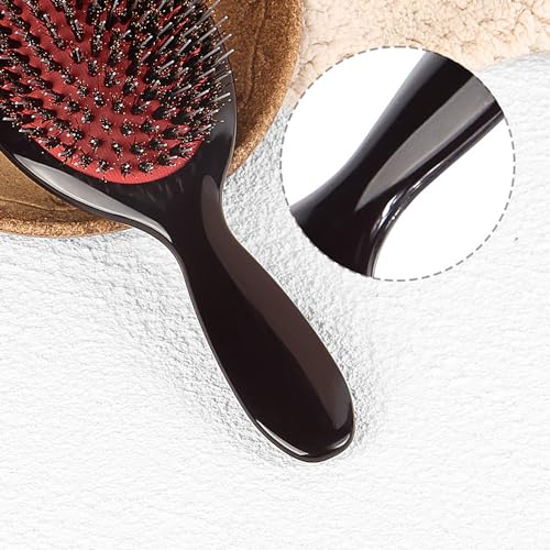 GlamorDove Boar Bristle Hair Extension Brush for Smoothing & Detangling