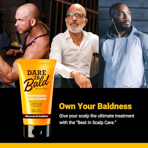 Dare 2B Bald High Time Scalp Moisturizing Lotion | Scalp Moisturizer & After Shave Lotion | Bald Head Hydration & Razor Bump Relief | After Shave Balm | Tea Tree Oil Infused | 4.75 oz