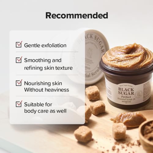 SKINFOOD Black Sugar Perfect Essential Scrub 2X - Exfoliating & Hydrating