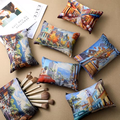 Colorado Makeup Bags Set of 12 - Portable Waterproof Cosmetic Pouches