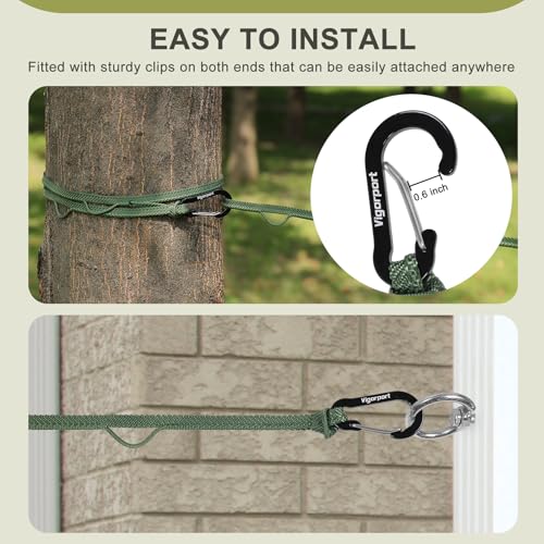 Portable Travel Clothesline - Windproof Laundry Line with 14 Clothespins (18.8ft)