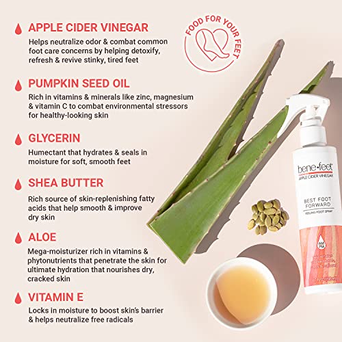 Benefeet Peeling Spray for Feet - 6.7 oz Exfoliator for Cracked Heels, Corns & Calluses