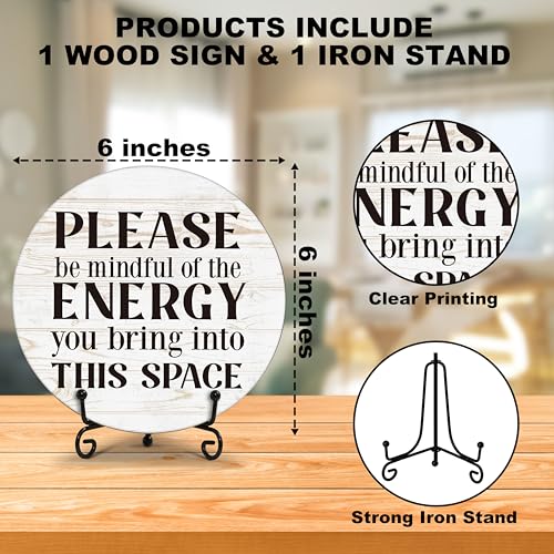 Inspirational Wooden Desk Decor Sign with Positive Affirmations