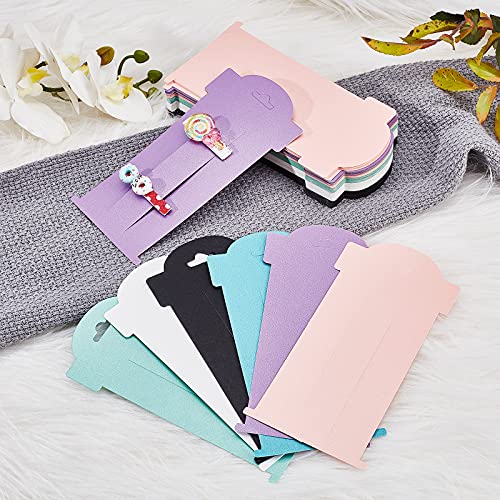108pcs Hair Bow Display Cards - 6 x 3 Inch Rectangular Cardboard Holders