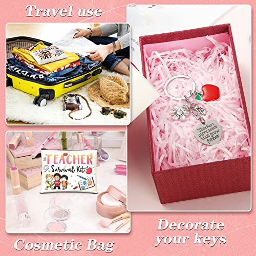 Teacher Appreciation Gift Set - 12 Pcs Makeup Bags & Keychains