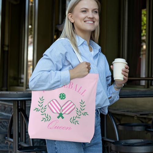 Pickleball Queen Canvas Tote Bag for Women - Perfect Gift