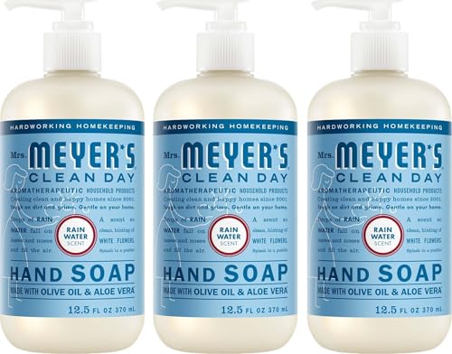 Mrs. Meyer's Clean Day Hand Soap - Rain Water Scent, 3 Pack, 12.5 Fl Oz