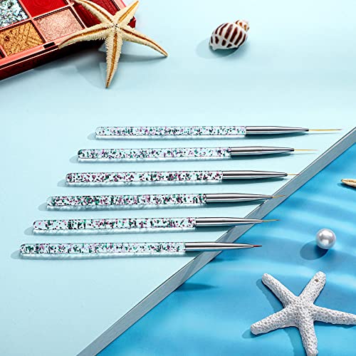 Maitys 6-Piece Fine Point Eyeliner Brush Set for Makeup