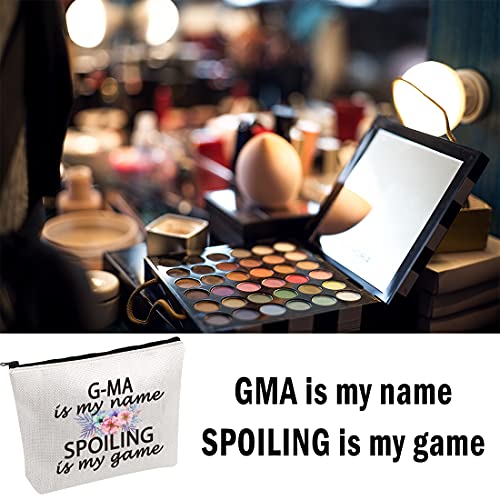 G-ma Is My Name Spoiling Is My Game Makeup Bag - Best Grandma Gift Pouch