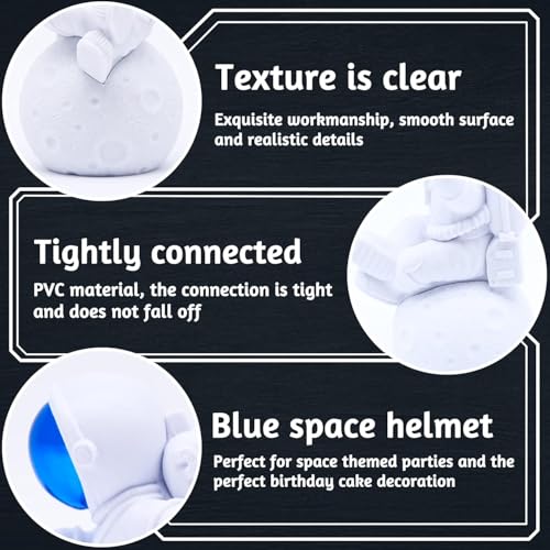 3 Pcs Astronaut Figurines - Cute Space Decor for Room & Cake Toppers