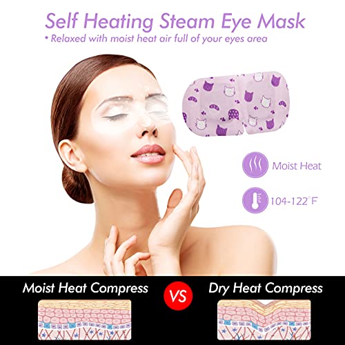 Jekeno Lavender Steam Eye Mask - 16 Packs Self-Heating Warm Compress for Dry Eyes